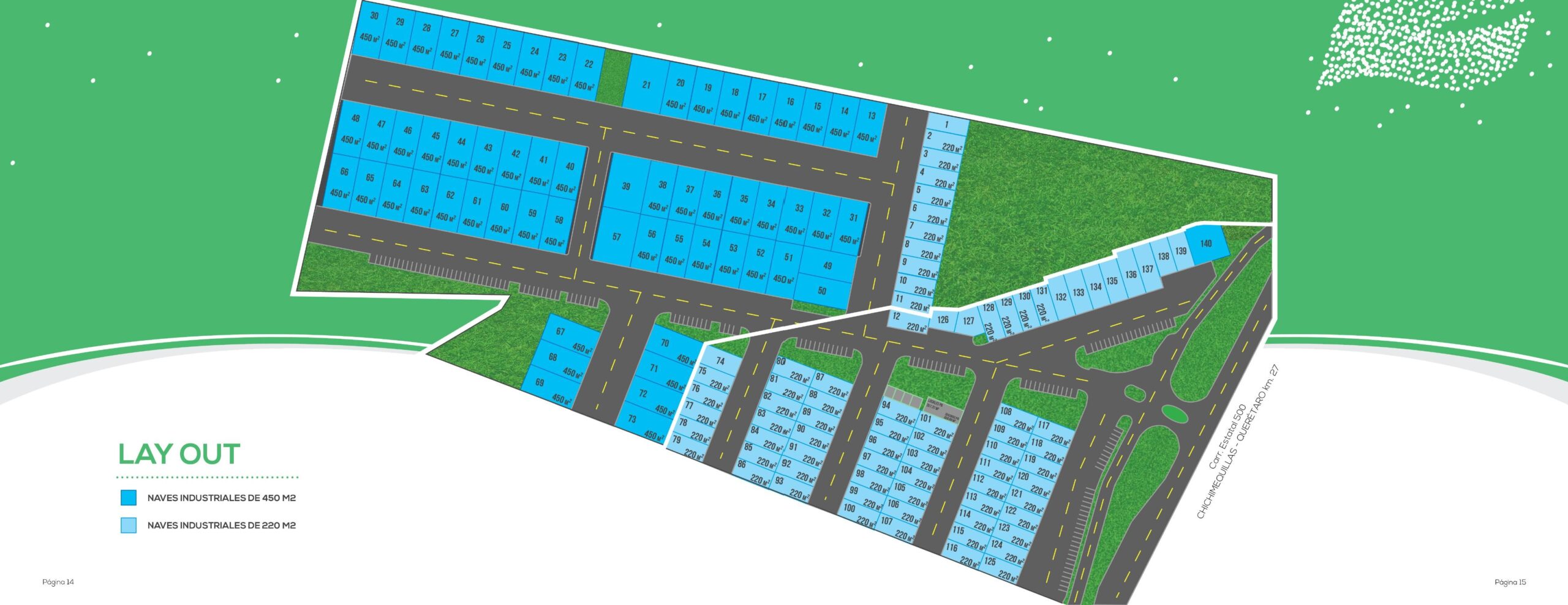 Plano de lotes disponibles Atta Micro Parque